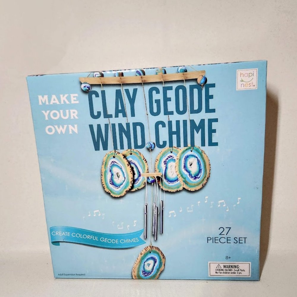 NEW Make Your Own Clay Geode Wind Chime DIY Craft Kit CHRISTMAS GIFT Stocking